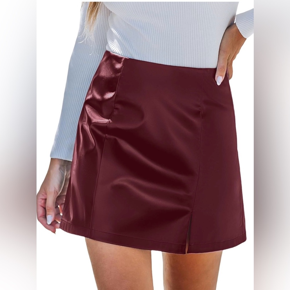 Cupshe Burgundy Mini Skirt